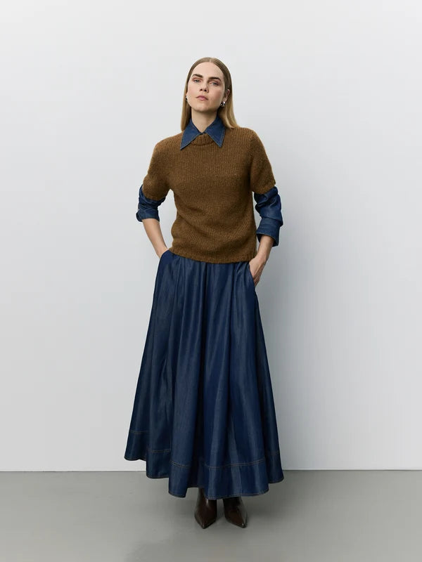 SOFIE SCHNOOR | Pull à manches courtes "Sagasw"- Marron érable