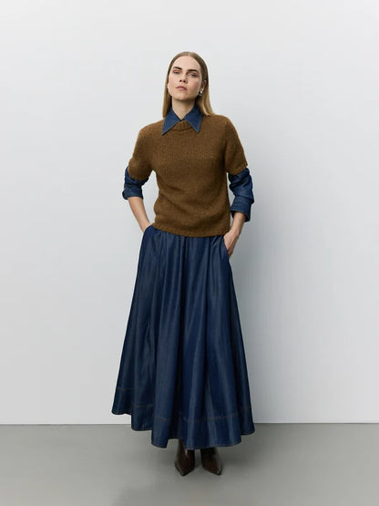 SOFIE SCHNOOR | Pull à manches courtes "Sagasw"- Marron érable