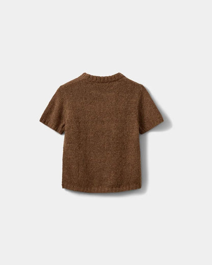 SOFIE SCHNOOR | Pull à manches courtes "Sagasw"- Marron érable