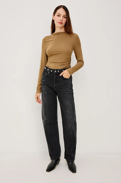 Rails | Pantalons cloutés coupe baril "SAMO" - Noir