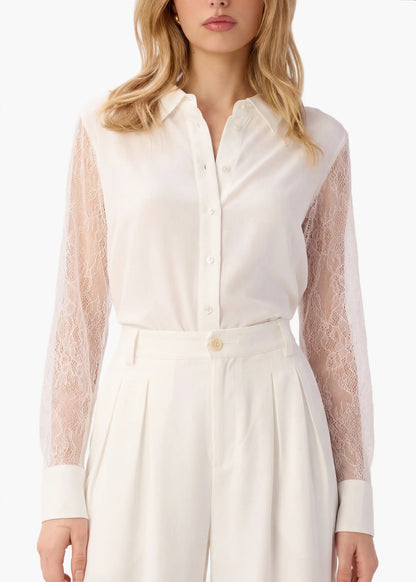 CAMI NYC | Chemise en chiffon "Chelsey" - Blanc cassé
