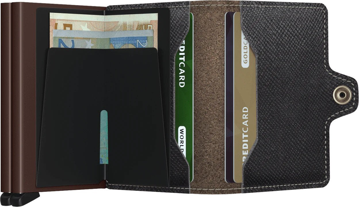 Double Saffiano Wallet Olive