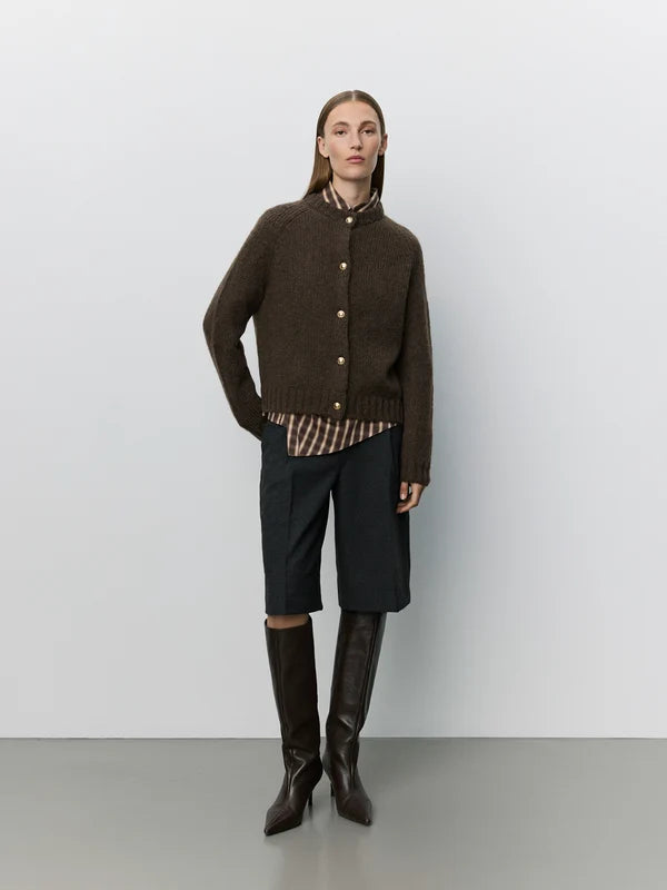 SOFIE SCHNOOR |Cardigan "Selmasw"- Marron foncé