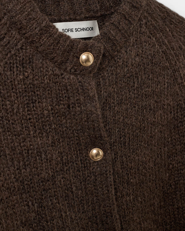 SOFIE SCHNOOR |Cardigan "Selmasw"- Marron foncé