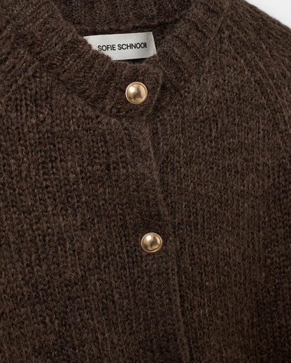 SOFIE SCHNOOR |Cardigan "Selmasw"- Marron foncé