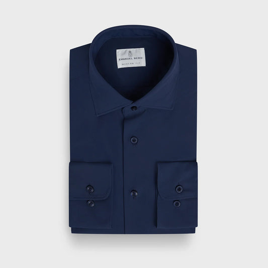 EMANUEL BERG  | Chemise ''Performance Stretch'' - Bleu marin