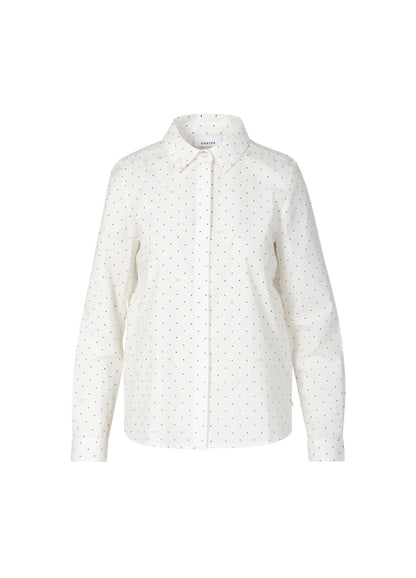 Coster | Chemise à pois -Blanche/ sable