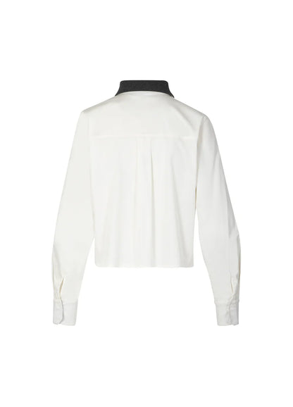 Coster | Chemise blanche courte - Blanche/ gris