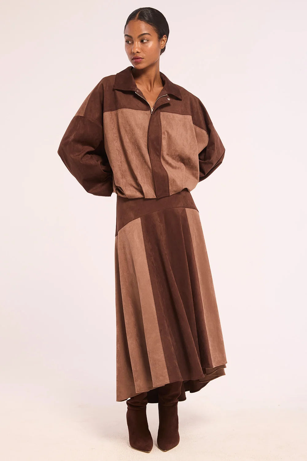 MISA | Veste en Suède 'Hester' | Marron