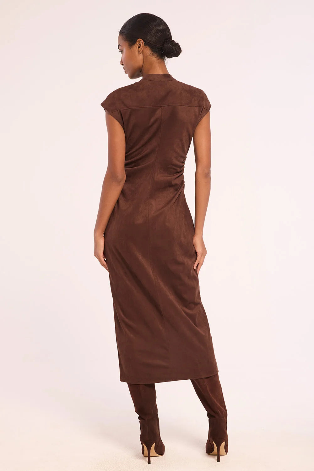 MISA | Robe en Suède 'Maud' | Marron