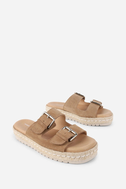 "INTENTIONALLY | Sandales "SIMMER" en daim -Taupe