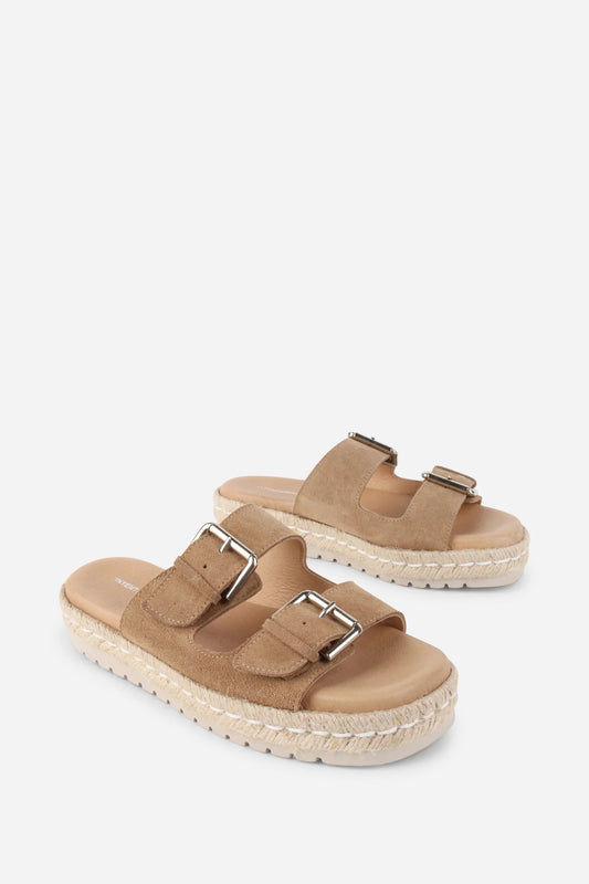 "INTENTIONALLY | Sandales "SIMMER" en daim -Taupe