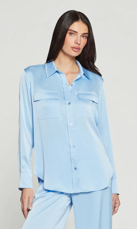 Generation Love | Blouse ''Hammered Lanier'' - Bleu