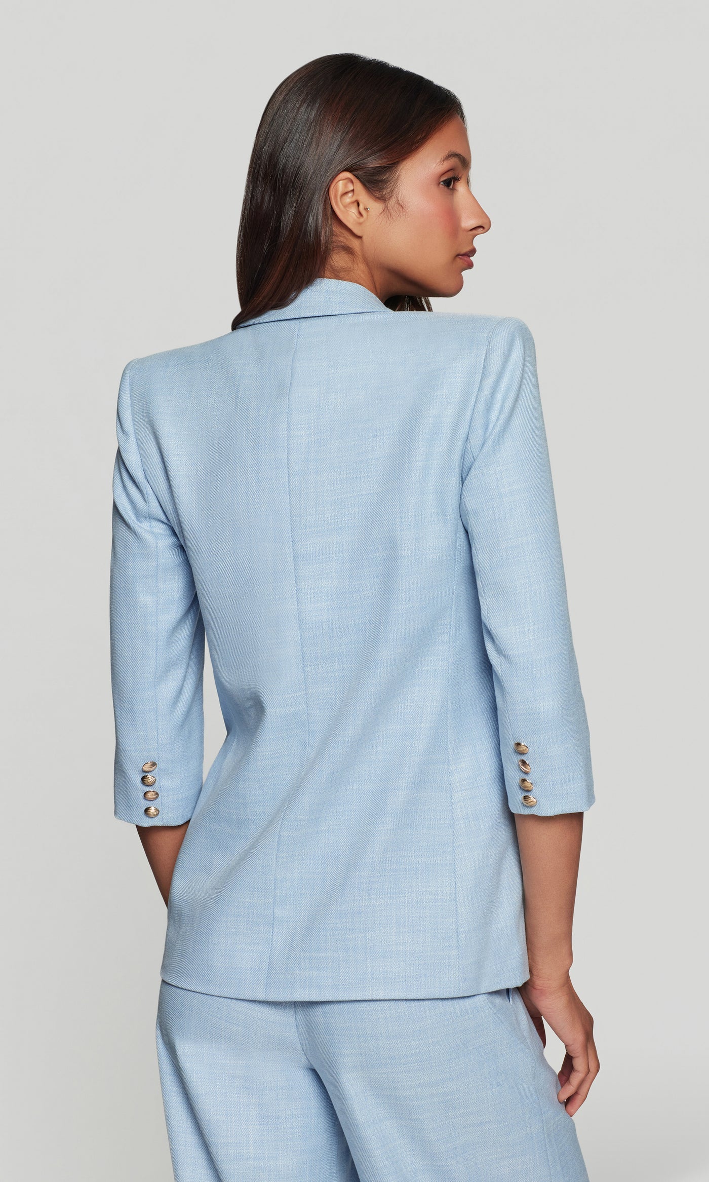 Generation Love | Le blazer en chambray ''Maren'' - Bleu clair