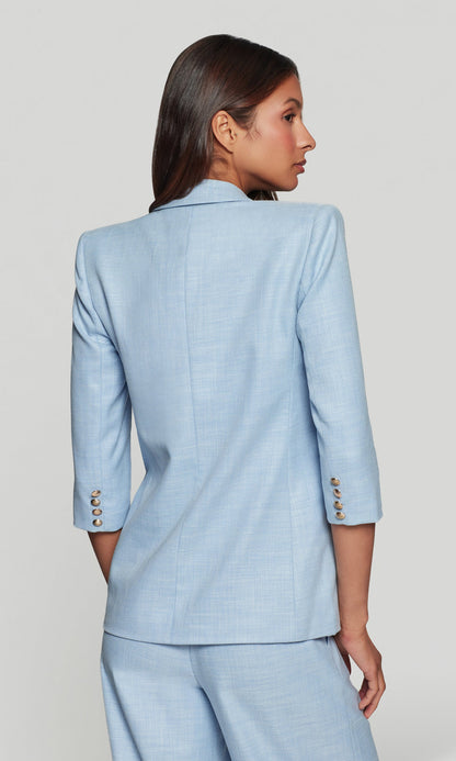 Generation Love | Le blazer en chambray ''Maren'' - Bleu clair