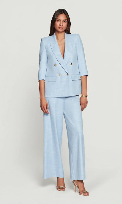 Generation Love | Le blazer en chambray ''Maren'' - Bleu clair