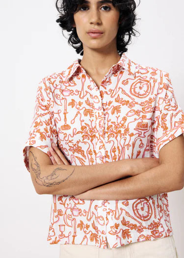 FRNCH | Chemise "APHELIE" à motifs - Blanc