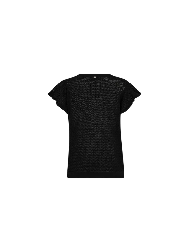 MOS MOSH | Tricot à col en V "GANNA" - Noir
