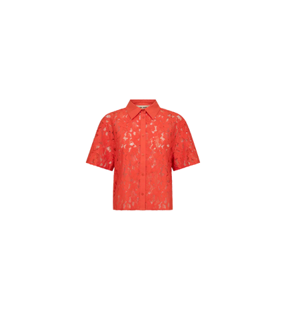 MOS MOSH | T-shirt en dentelle "Lia" - Orange