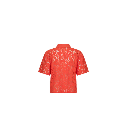 MOS MOSH | T-shirt en dentelle "Lia" - Orange