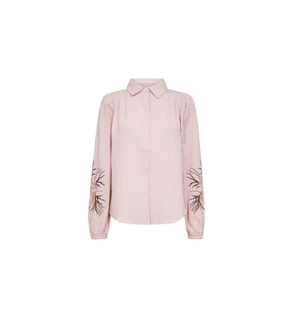 MOS MOSH | Chemise "CIU OXFORD"- Pêche/blanche