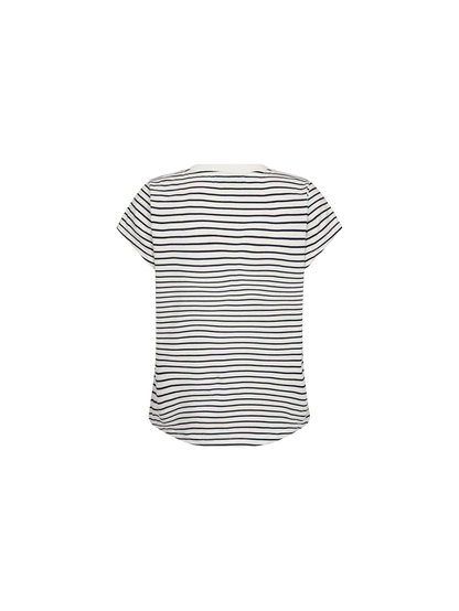 MOS MOSH | T-shirt rayé"KALA" Blanc cassé et bleu marine