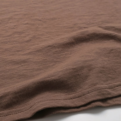 Outclass | T-shirt en cotton slub à col henley - Mocha
