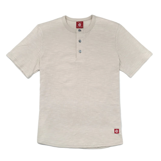 Outclass | T-shirt en cotton slub à col henley - Birch
