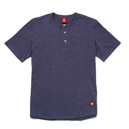 Outclass | T-shirt en cotton slub à col henley - Violet