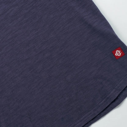 Outclass | T-shirt en cotton slub à col henley - Violet