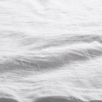 Outclass | T-shirt en cotton slub à col henley - White