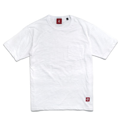 Outclass | T-shirt en cotton slub avec poche - Blanc