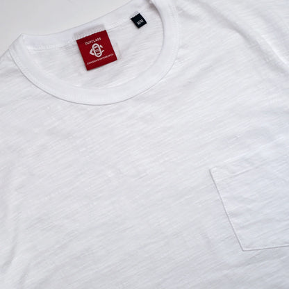 Outclass | T-shirt en cotton slub avec poche - Blanc
