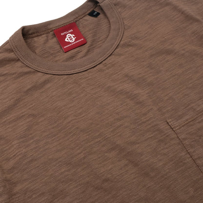 Outclass | T-shirt en cotton slub avec poche - Mocha