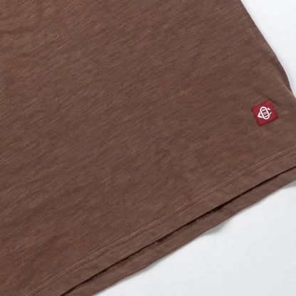 Outclass | T-shirt en cotton slub avec poche - Mocha