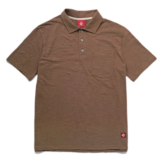 Outclass | Polo en cotton slub - Mocha