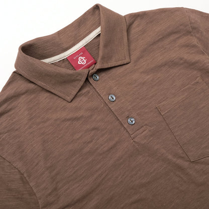 Outclass | Polo en cotton slub - Mocha