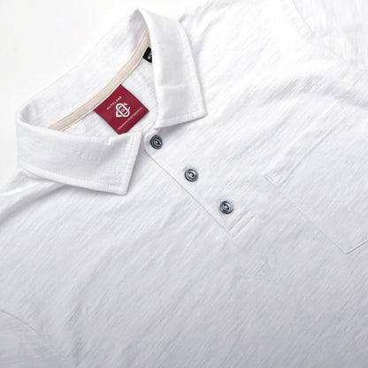 Outclass | Polo en cotton slub - White