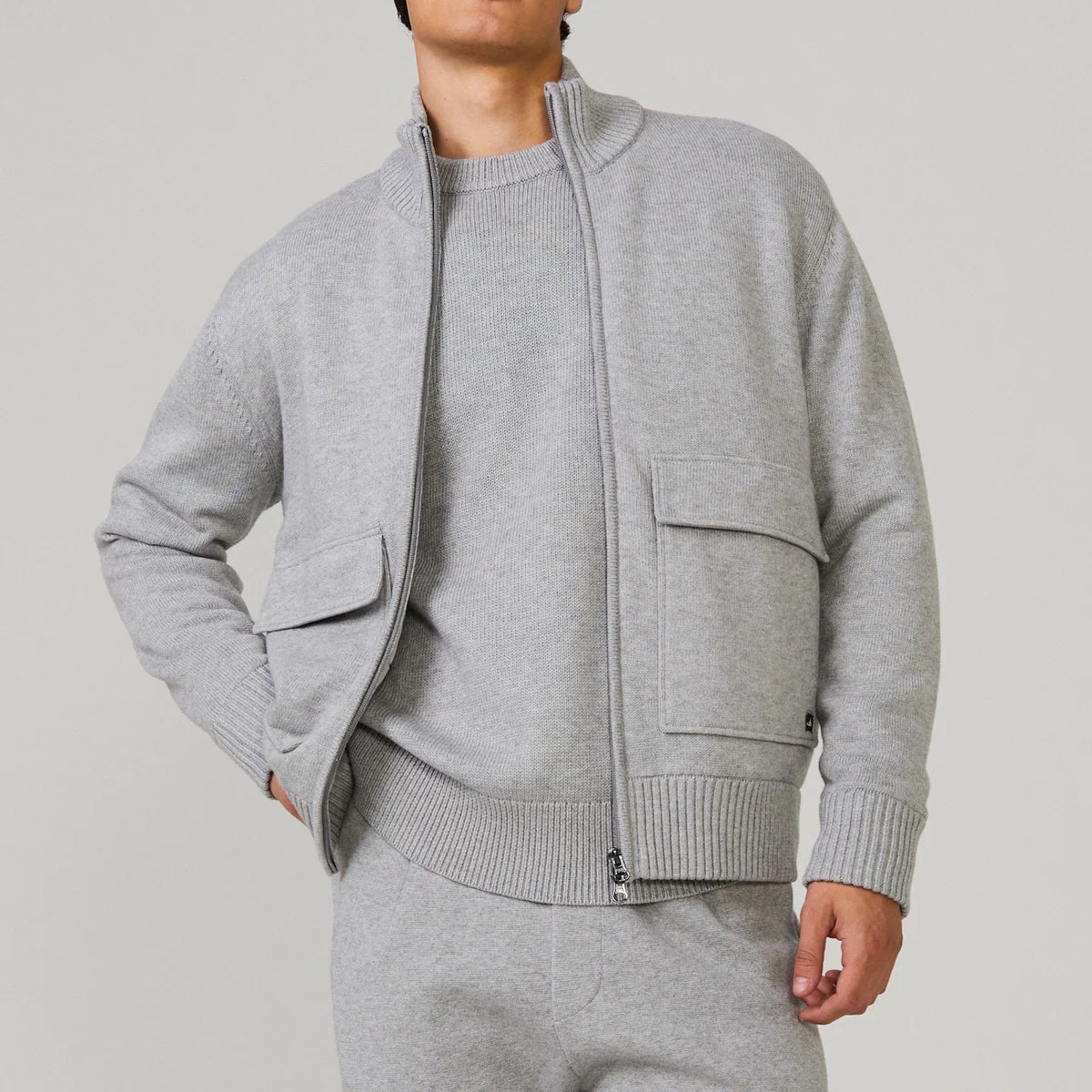 WAHTS | Veste en tricot "Stephens" - Gris