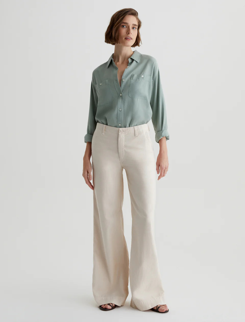 AG | Pantalon jambes larges "LAURENT" - Beige