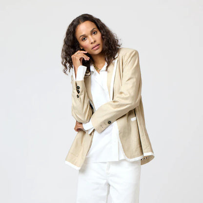 KERRI ROSENTHAL | Blazer "WORKDAY LE SUNSHINE" - Sable/Blanc
