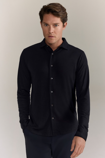 WAHTS | La chemise extensible en jersey ''Duke'' - Marine