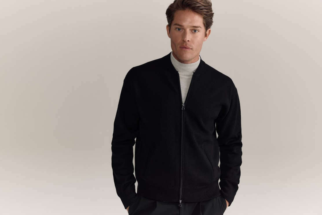 WAHTS | La veste bomber en laine mérinos ''Warner'' - Noir