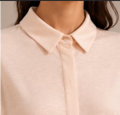 Circolo | Chemise 'Camicia Jersey'| Pêche