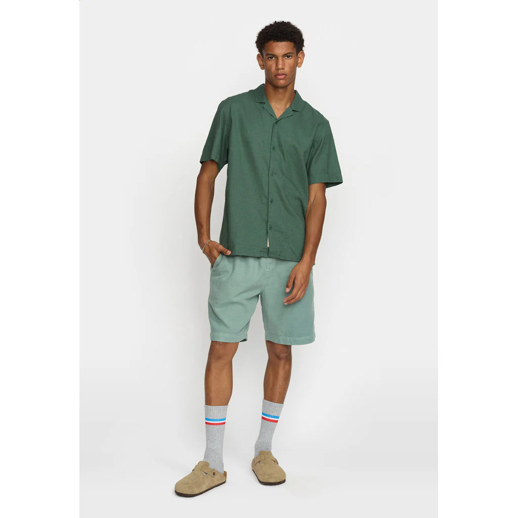 Revolution | Chemise cubaine en lin et coton - Vert