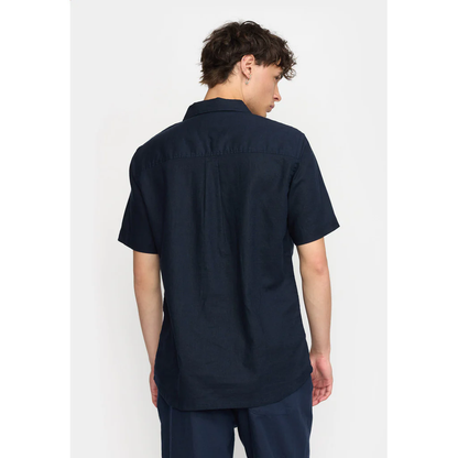 Revolution | Chemise cubaine en lin et coton - Marine