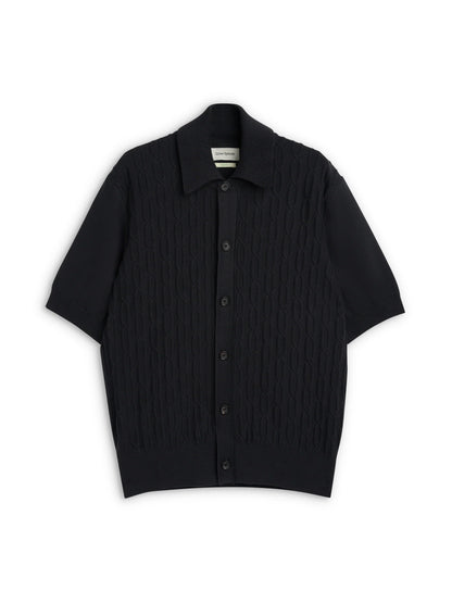 Oliver Spencer | Chemise à manches courtes "Rossell" - Bleu marine
