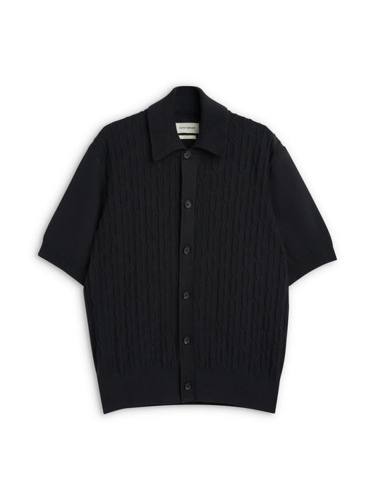 Oliver Spencer | Chemise à manches courtes "Rossell" - Bleu marine