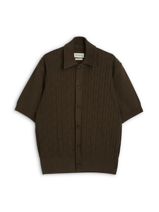 Oliver Spencer | Chemise à manches courtes "Rossell" - Bleu marine
