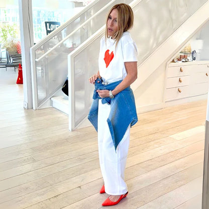 KERRI ROSENTHAL | Tee-shirt " Suke Imperfect Heart" - Rouge
